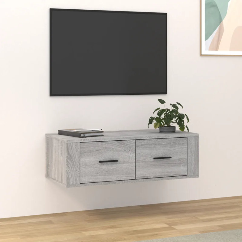 Brailyn TV Stand for TVs up to 32", Grey Sonoma