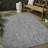 Montalvo Modern Minimalist Radius Corner Solid Gray Indoor/Outdoor Rug-1494374061