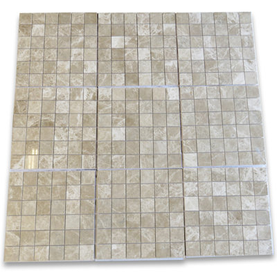 Emperador Light Marble 12" x 12" Mosaic Wall & Floor Tile