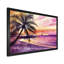 «Pink and Purple Palm Beach Sunset», reproduction sur toile-59709640-59709637