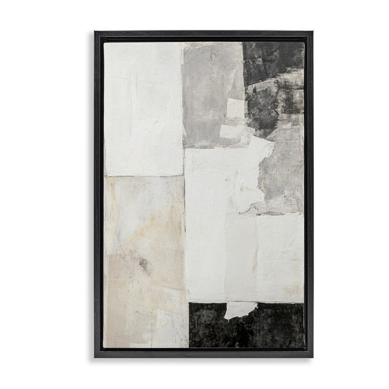 Cadre flottant Subtil Layers, design par Mona Grace, Cadre flottant noir de jais, H 25 po x l 17 po