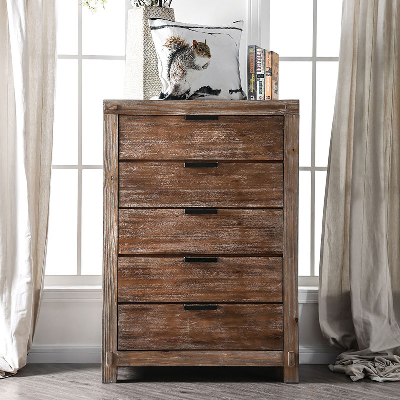 Commode 5 tiroirs l 36 po Saravia