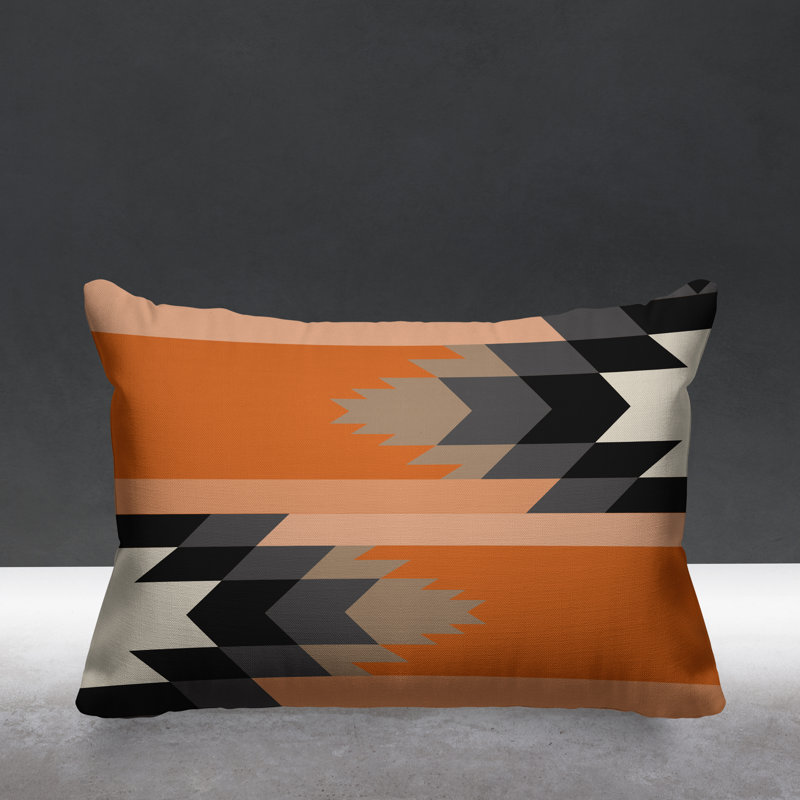 Coussin intérieur / extérieur Lansa Southwestern, Orange