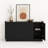 Chaunta 60" Wide Sideboard, Modern 4 Door Console Table Storage Cabinet, Buffet Cabinet for Storage and Organization, Modern Side Table with Doors & Shelves, 60”W x 30”H x 16”D, Black-98537453