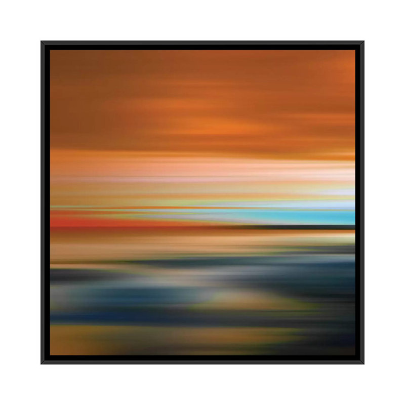 «Blured Landscape I», impression sur toile, H 18 po x l 18 po x P 1,5 po, Toile avec cadre noir