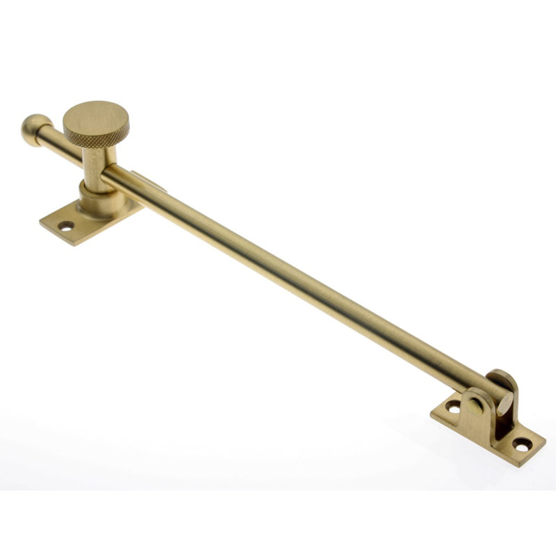 Swing Casement Adjuster Latch/Catch/Bolt, 2.25" H x 10" W x 6.25" D, Polished Brass No Lacquer