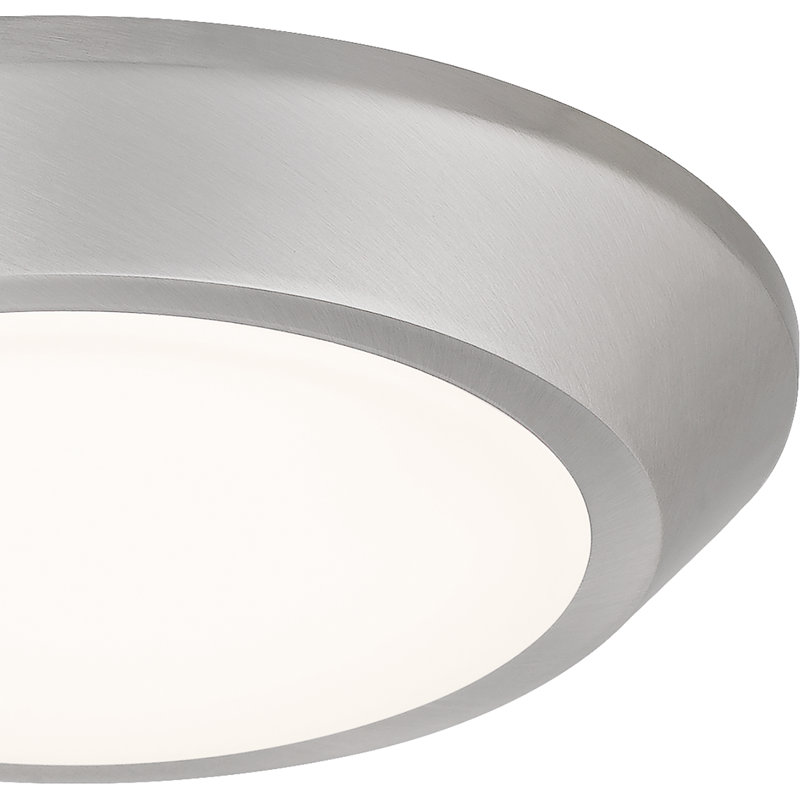 Plafonnier encastré à DEL 1 lumière 5,5 po Diem, Nickel brossé