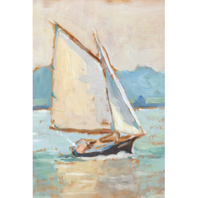Contemporary Yacht II 1 Piece Wrapped Canvas Painting
