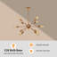 Lustre en sphère Spoutnik de luxe à 12 lumières en nickel brossé Etimad-849226584