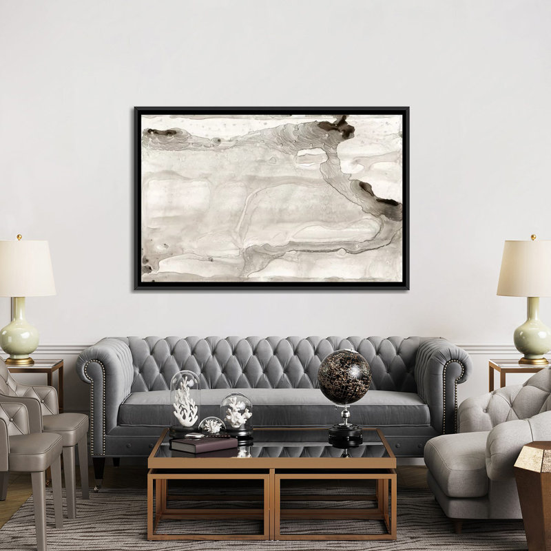 « arroyo », impression sur toile, H 18 po x l 26 po x P 1,5 po, Toile avec cadre noir, Pas de tapis