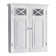 Woodley Removable Two-Door Wall Storage Cabinet with Cross-Moulded Glass Panels and Adjustable Shelf