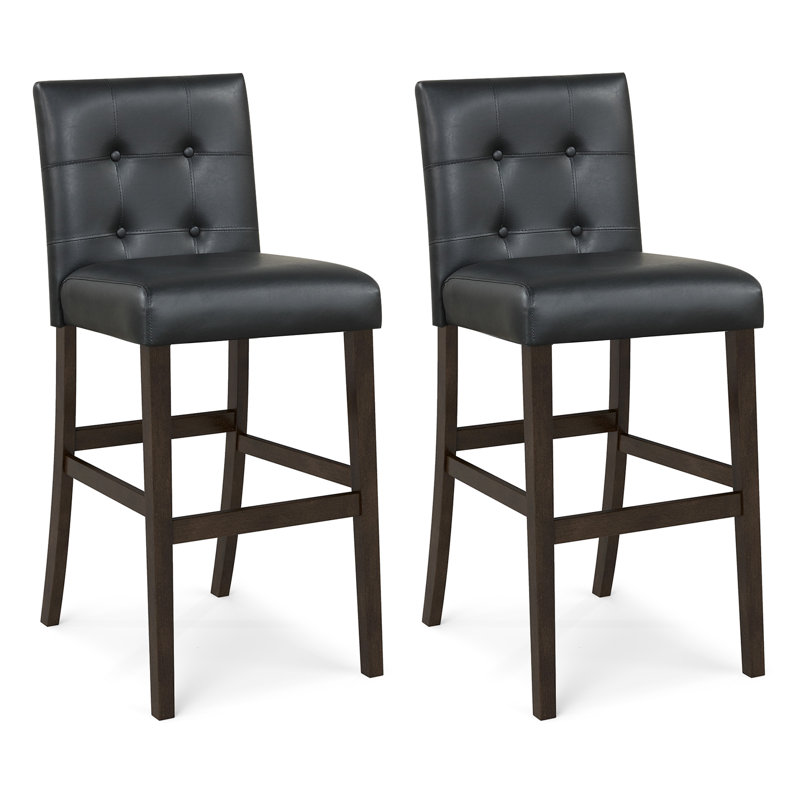 Rüdiger Upholstered Counter Stool with Solid Wood Frame