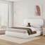 Lit plateforme en tissu de laine d'agneau, cadre de lit rembourré chaud pour la chambre à coucher-439277940-439277943