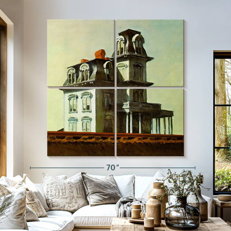 Lilie House By The Railroad, H 57 po x l 57 po