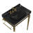 28" Bathroom Ceramic Basin, Wall-Mounted, Black, 3 Pre-Drilled Faucet Holes, Console Sink (No Cabinet Or Faucet) | Gift Idea-123032127
