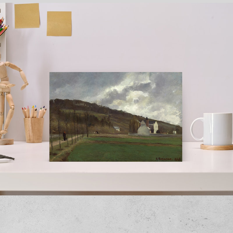 The Banks Of The Marne In Winter, 1866 Impressionist Abstract Contemporary Winter Architecture Wall Art Print - Print