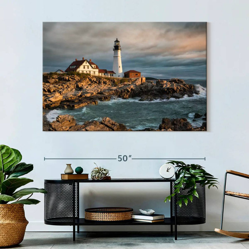 Aletra, phare de Portland Head, Maine, au lever du soleil, H 34 po x l 51 po