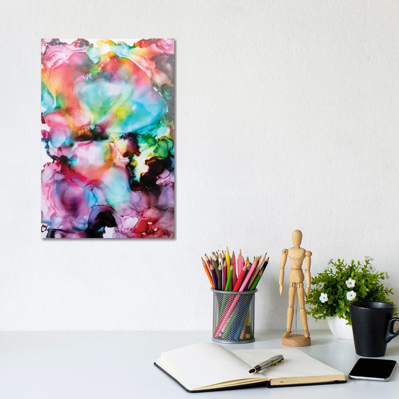 The Rainbow Carousel by LouLouArtStudio - Wrapped Canvas Print, 20.32 cm H x 30.48 cm W
