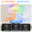 RGB Ceiling Fan With Lights, 16.5" Fandelier Low Profile Ceiling Fan, 3000K-6000K Dimmable & RGB Modern Flush Mount LED Ceiling Fan Light With Remote Control For Bedroom-1021756480