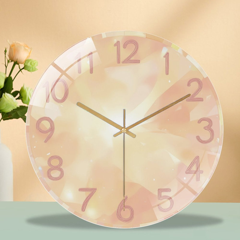 Horloge murale en cristal 12 po