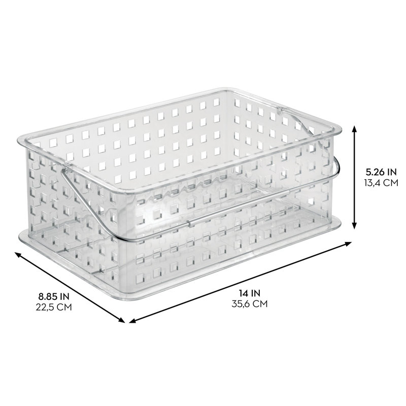 Large Stackable Shower Caddy Basket with Handle for Bathroom or Dorm - Shower Organizer for Body Wash and Shampoo
