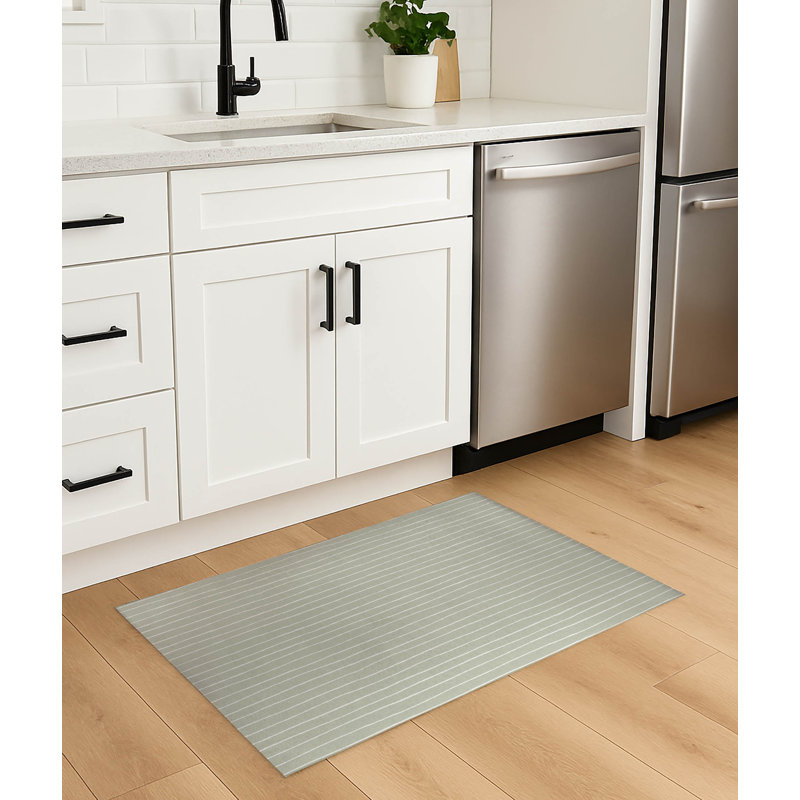 Tapis de cuisine antidérapant Smooth Lay, Vert clair, Rectangle 5 pi x 7 pi