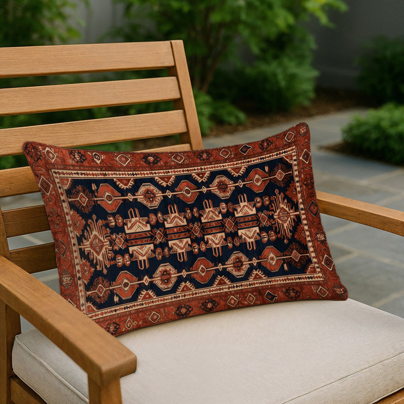Coussin décoratif d'intérieur et d'extérieur Overdyed, Rectangulaire H 25 po x l 18 po, Brun oriental brun 132