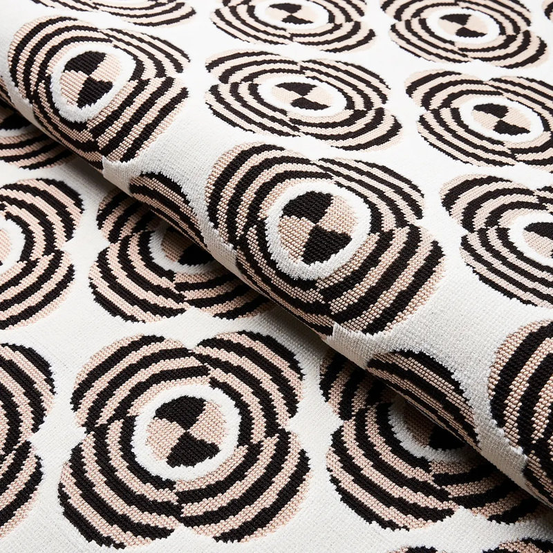 Schumacher x Johnson Hartig Le Moderne Cut Velvet Fabric, Neutral