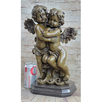 Kaeda Hand Made Twin Brothers Puti Genuine Bronze Sculpture by Moreau Figurine