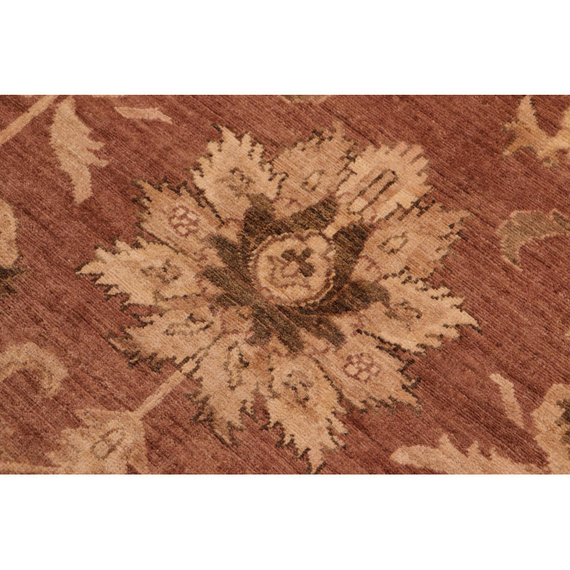Tapis oriental brun en laine noué à la main 6 pi 2 po x 8 pi 10 po Baccio