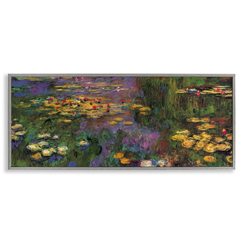 Art giclée de nymphéas traditionnels par Claude Monet, H 10 po x l 24 po, Estampe numérique Farmhouse