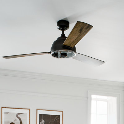 Pinion 60" 3-Blade Outdoor Standard Ceiling Fan with Wall Control Included