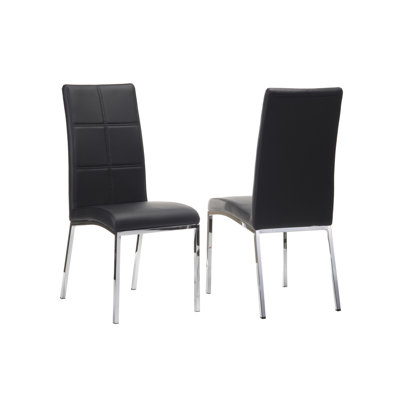 Chaise d'appoint rembourrée noire Amesbury