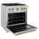 ZLINE Autograph Edition 30 in. 4.2 cu. ft. Classic Dual Fuel Range W/ 4 Burner Gas Cooktop & Electric Convection Oven in Stainless Steel W/ Champagne Bronze Accents (CDRZ-30-CB)