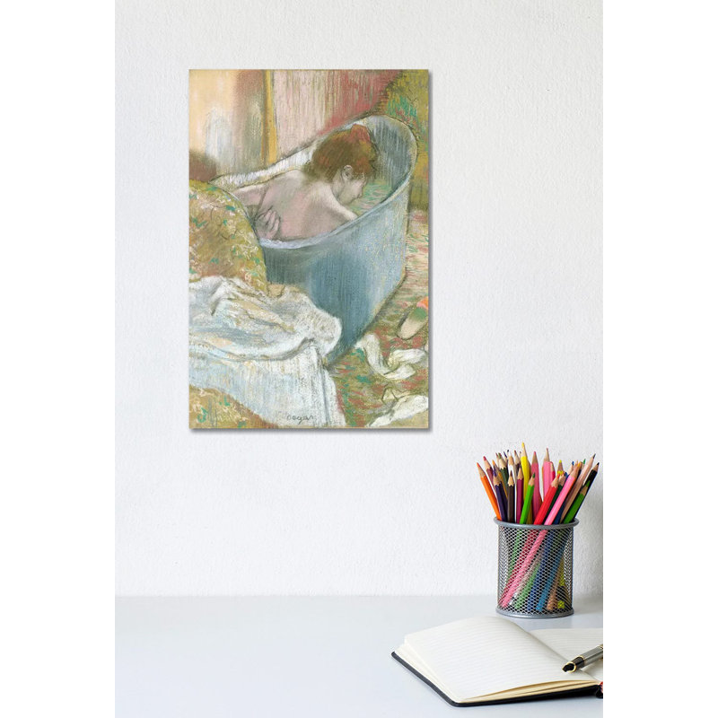 The Bath by Edgar Degas - Wrapped Canvas Painting, 20.32 cm H x 30.48 cm W