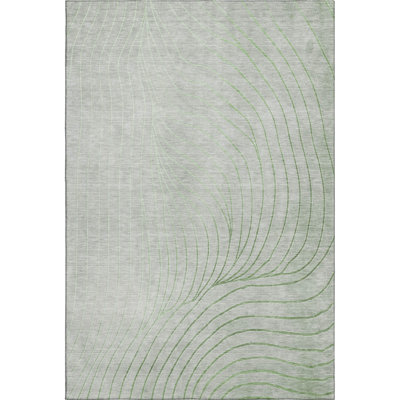 Premium Machine Washable Mayfield AMF2107 Swirls Rug