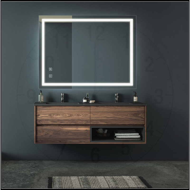 Bathroom Led Vanity Mirror with Adjustable Lighting and Anti-Fog Function, 32" x 24"