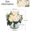 Roses et pivoines artificielles dans un vase en verre avec de l'eau artificielle pour les centres de mariage-285440056