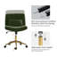 Chaise de bureau croisée et inclinable en polyester avec coussin de 23 po Guitra Modern-312651918