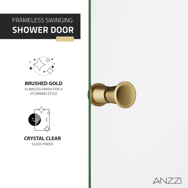 ANZZI 72 x 24 inch frameless shower door in polished chrome