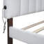 Grand lit plateforme tapissier Teddy