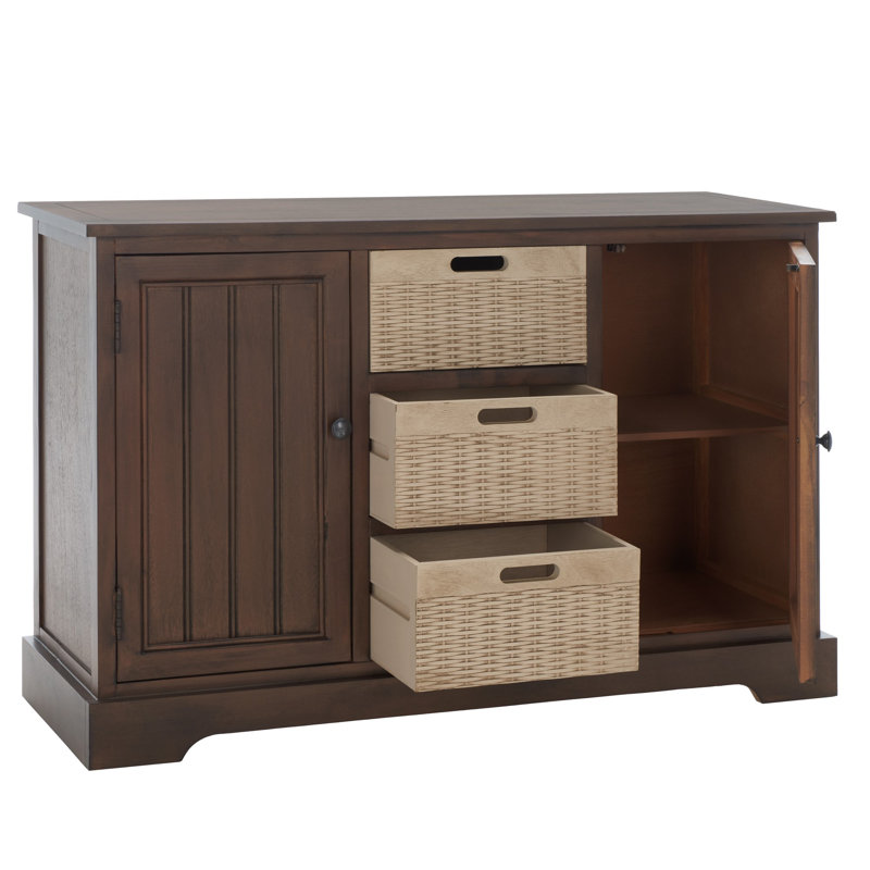 Paille 39.75'' Console Table, Brown/Natural 