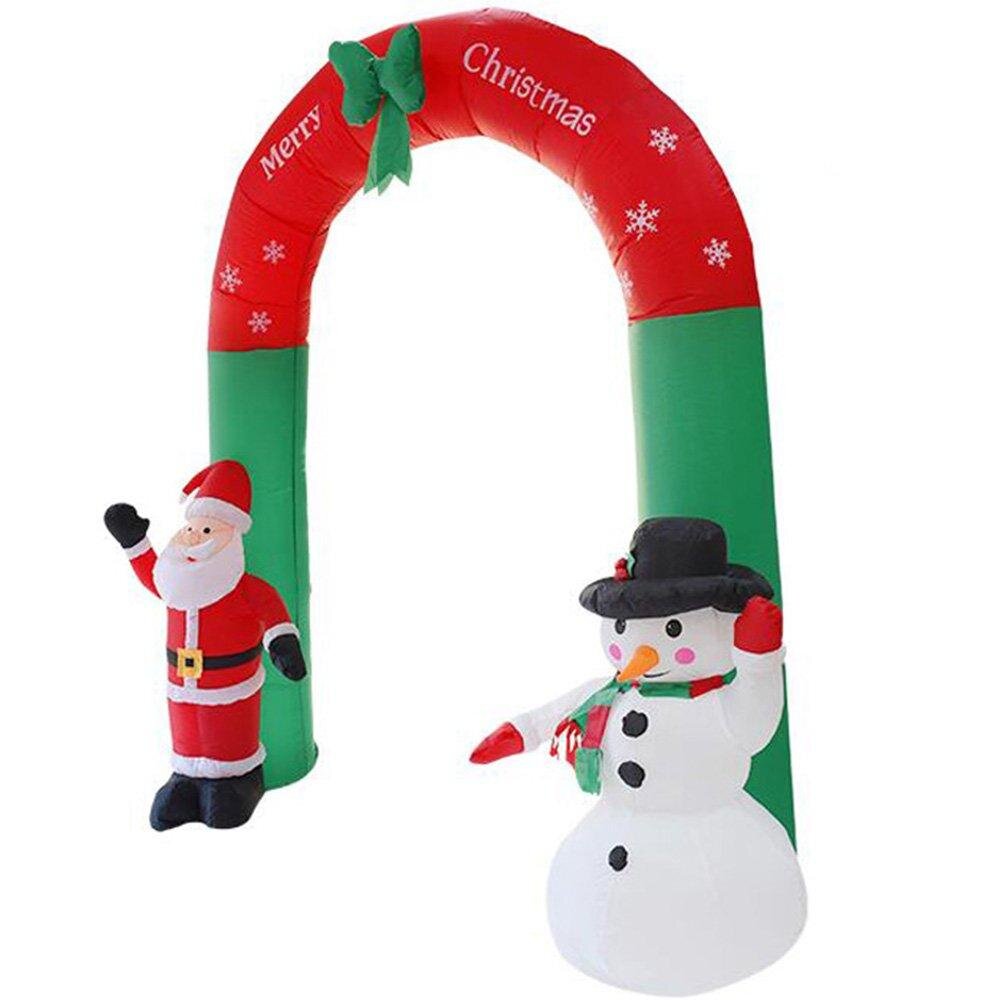 The Holiday Aisle® Premium Santa Snowman Christmas Archway | Wayfair