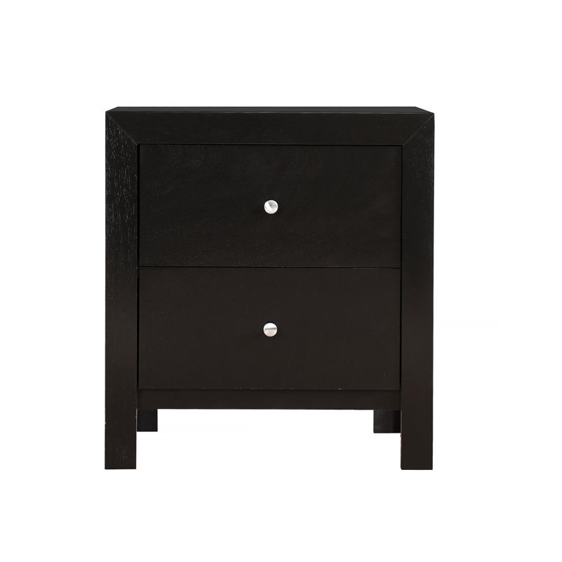 Elegantly Designed Bedside Table In Chic Black