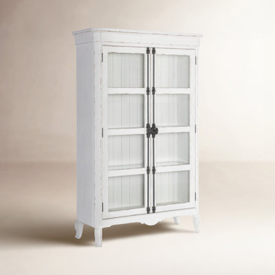 Country Living Vintage Market Oak Display Cabinet