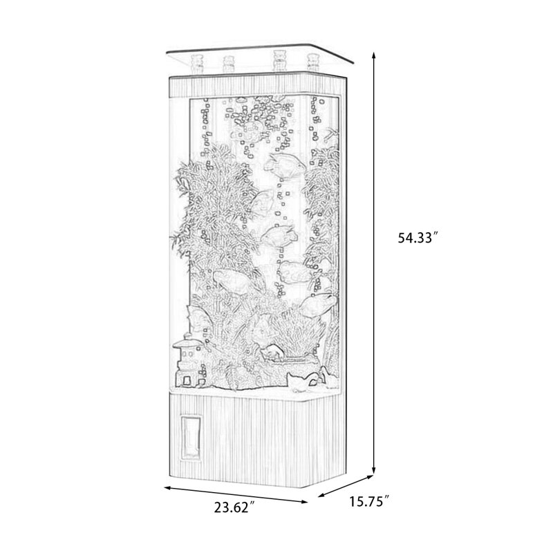 Aquarium en verre 35-42 gallons, 23.62, Pine