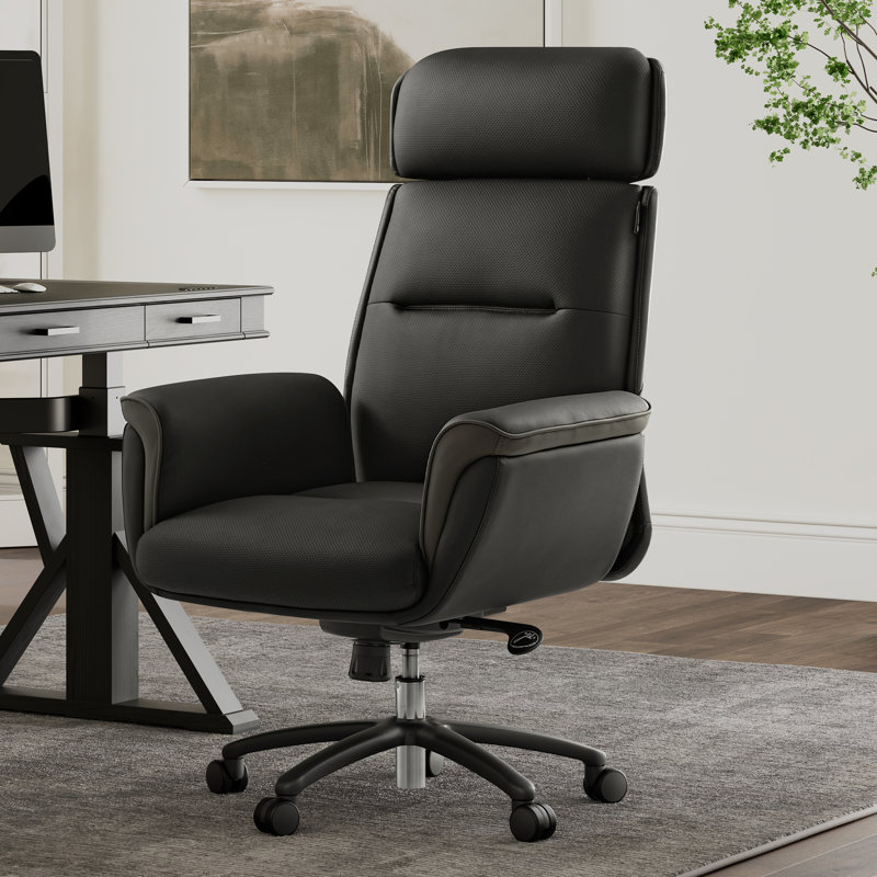 Eureka Executive Chair with Headrest, Black