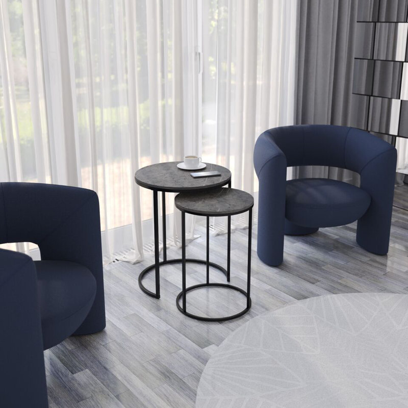 Shalyssa Solid Wood Coffee Table, Black, Black