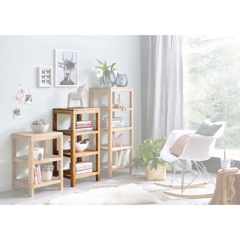 Linz 83 cm H x 40 cm W Solid Wood Standard Bookcase