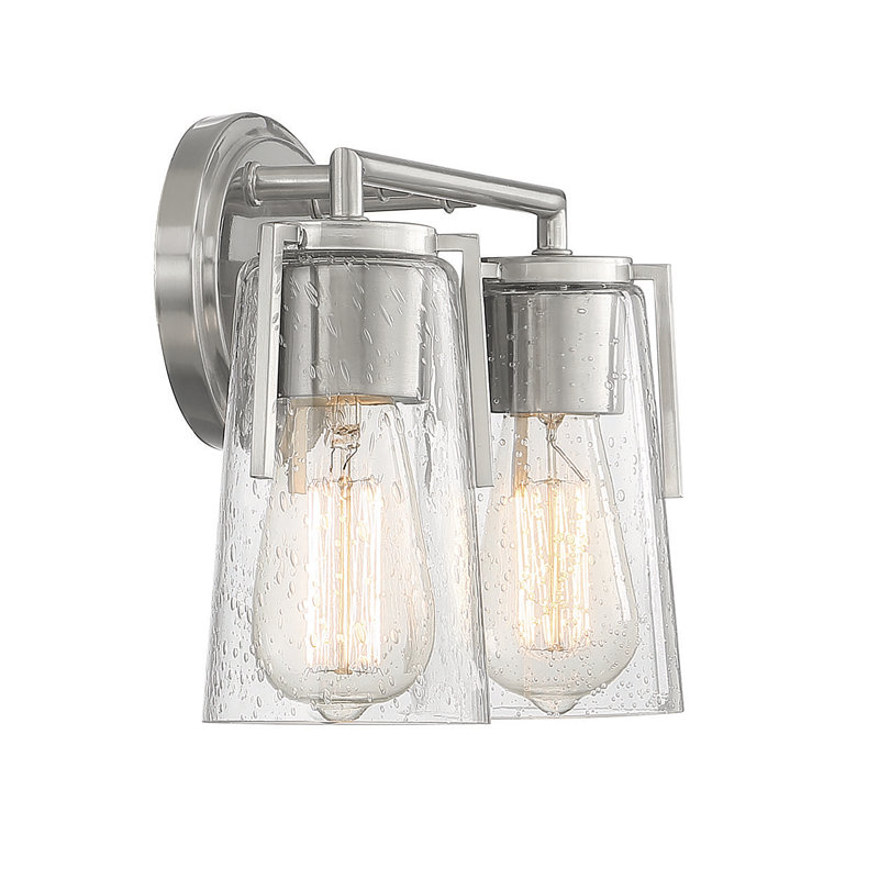 Éclairage pour salle de bain 2 lumières Savoy House Sacremento en noir, Noir, Deux lumières, H 8,5 po x l 14 po x P 14 po